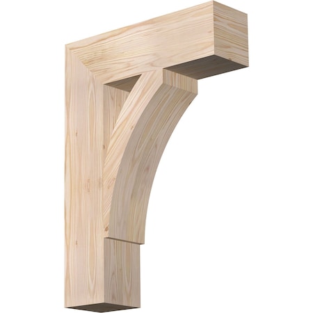 Ekena Millwork Thorton Block Smooth Bracket, Douglas Fir, 5 1/2"W x 20"D x 28"H BKT06X20X28THR05SDF